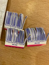 barcodes cut into strips