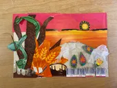 Picture of a finished collage