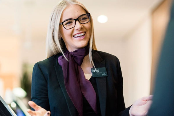 A clickable image of our friendly reception staff that links to our testimonials page